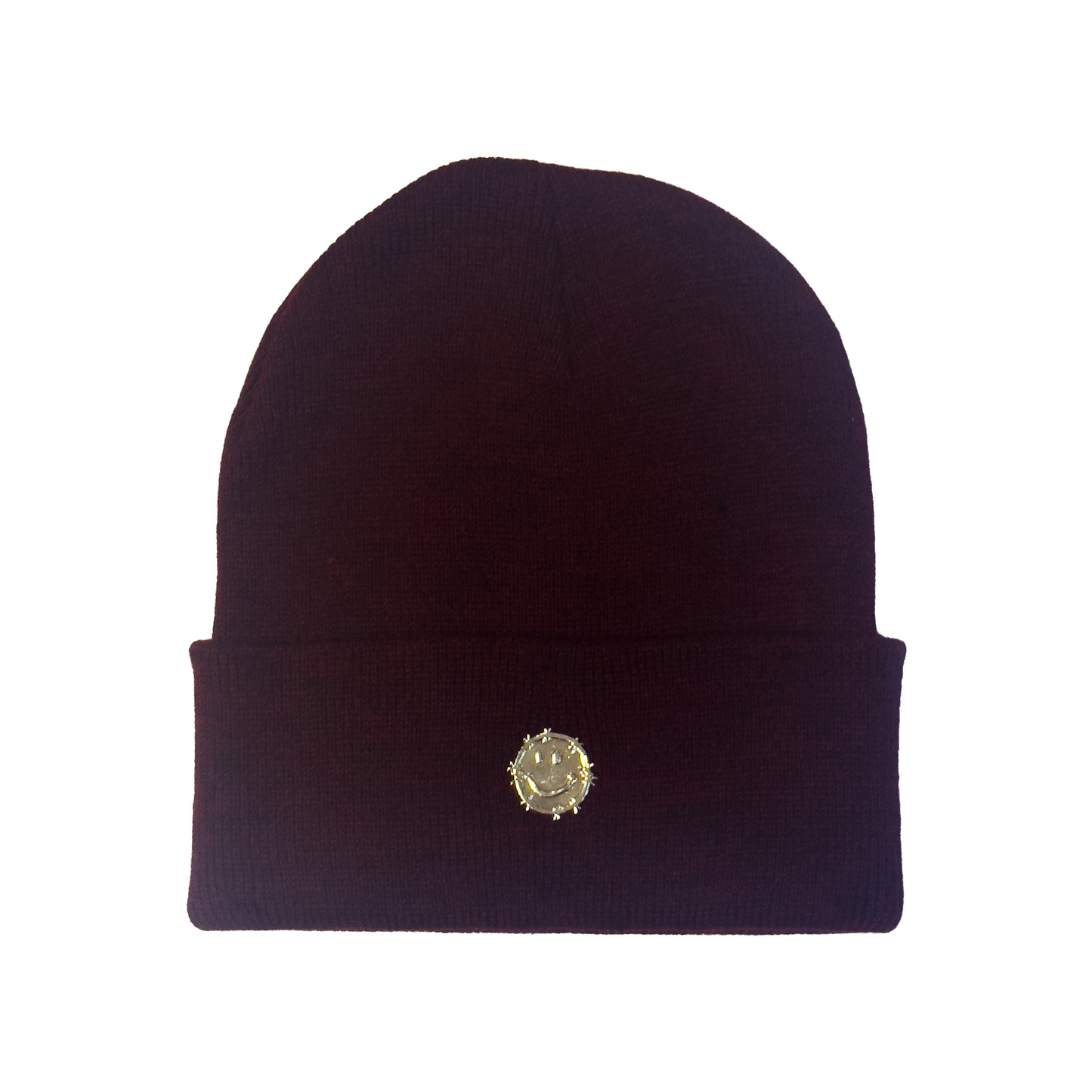 burgundy "hardware" beanie