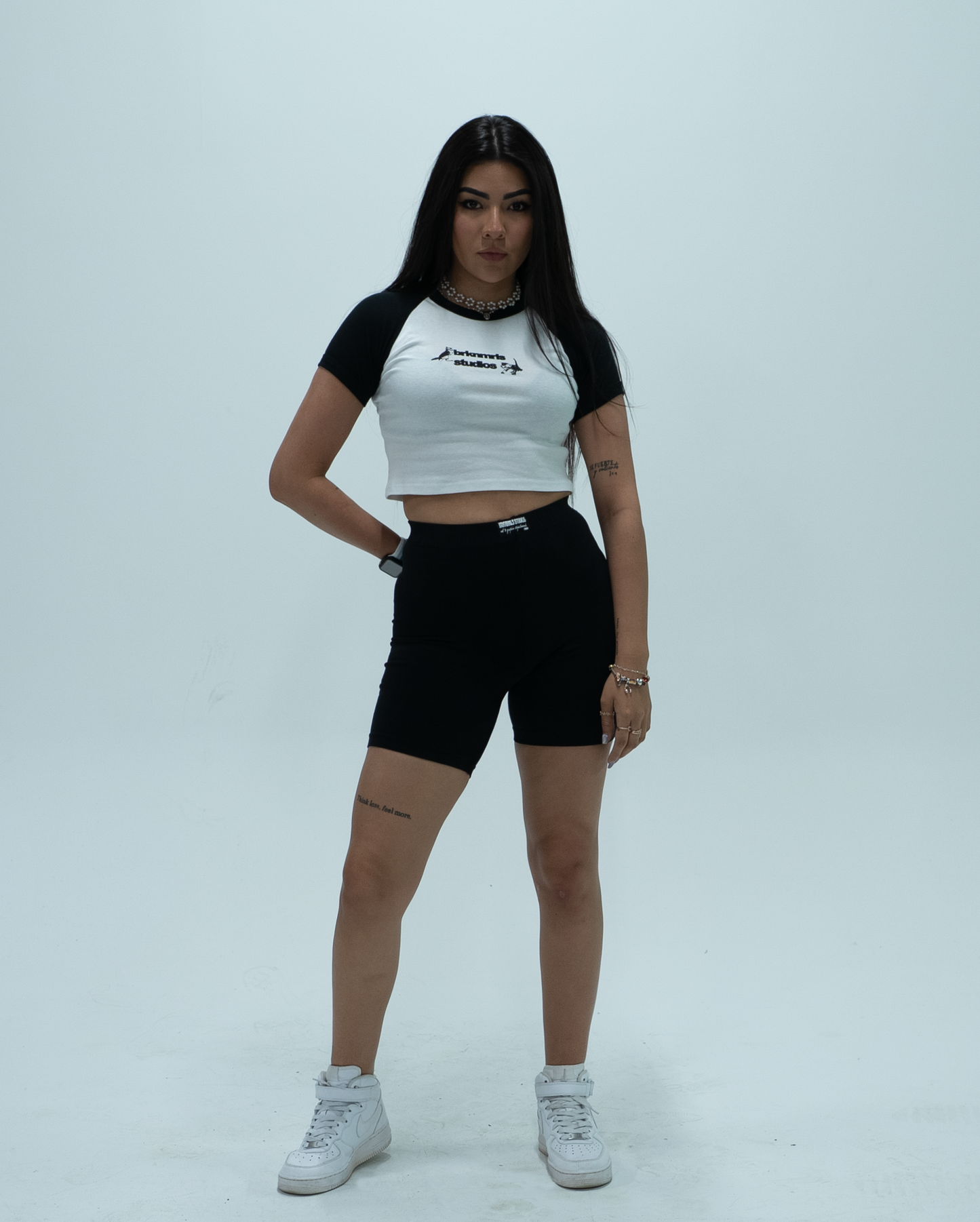 black "biker" shorts