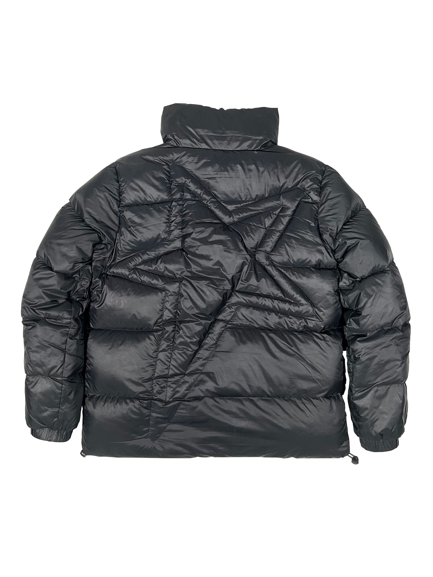 black "quilted" bubble jacket