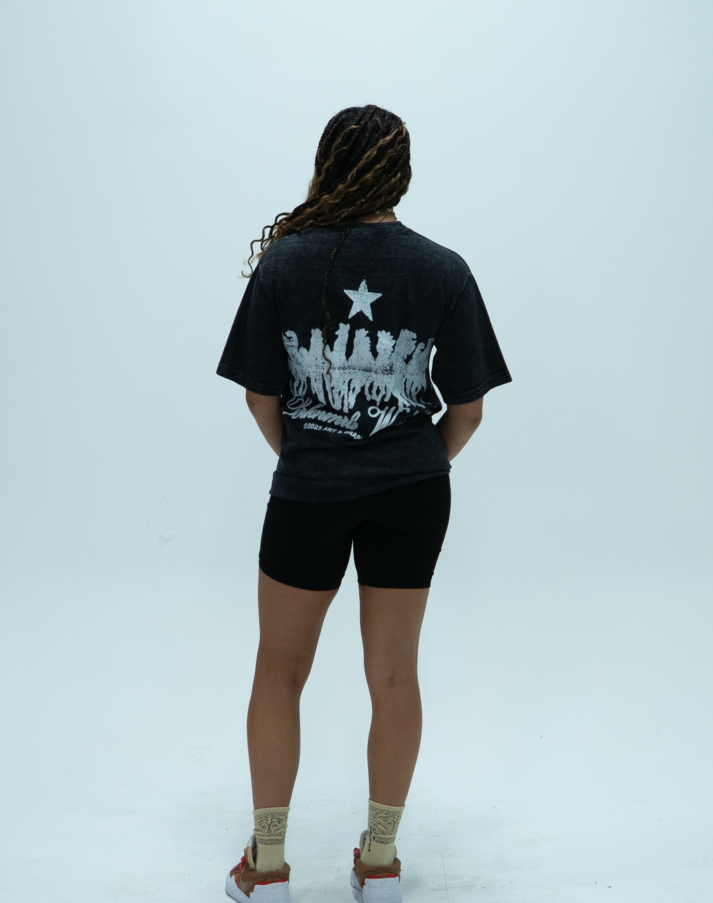 black "worldwide" tee