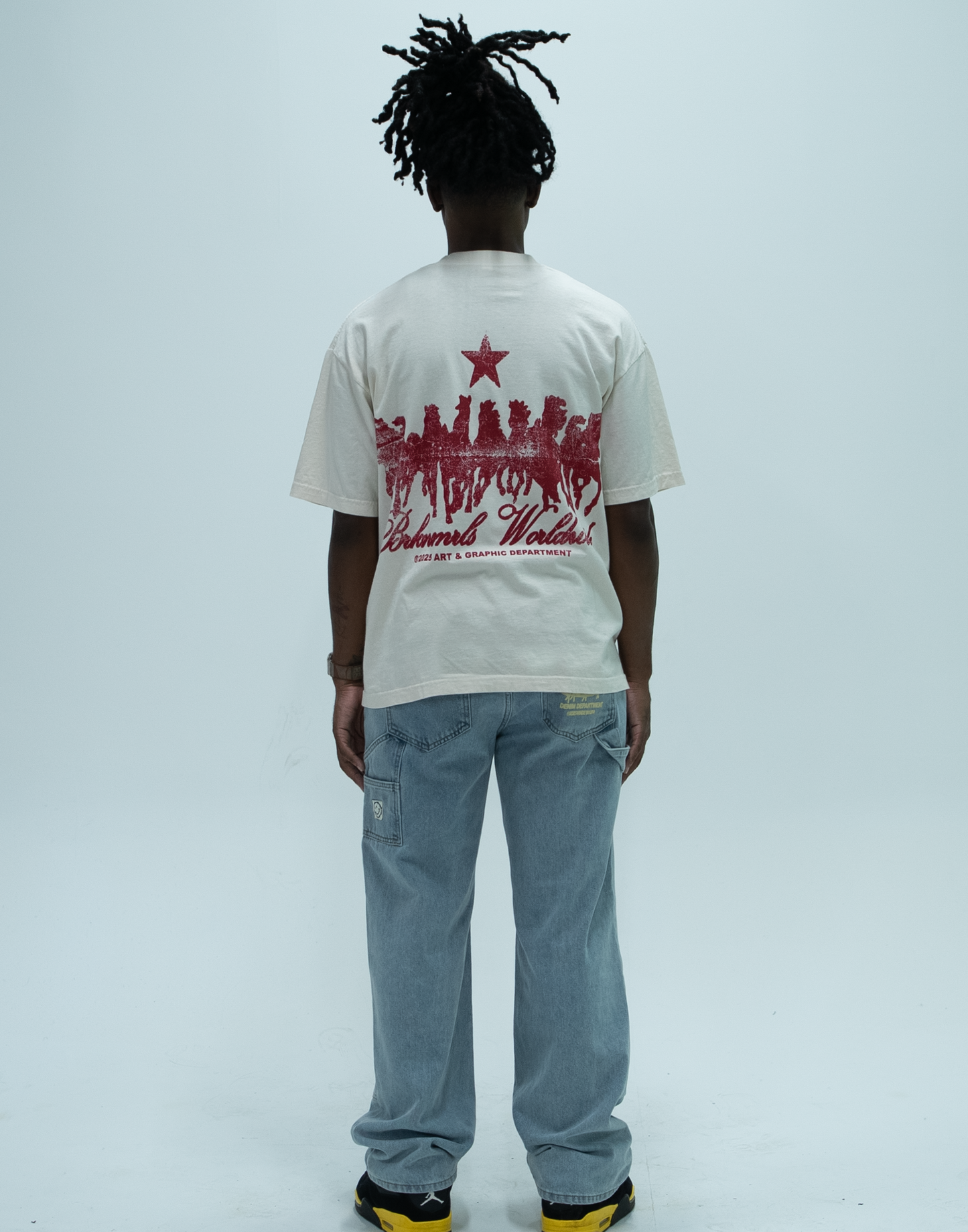 cream "worldwide" tee