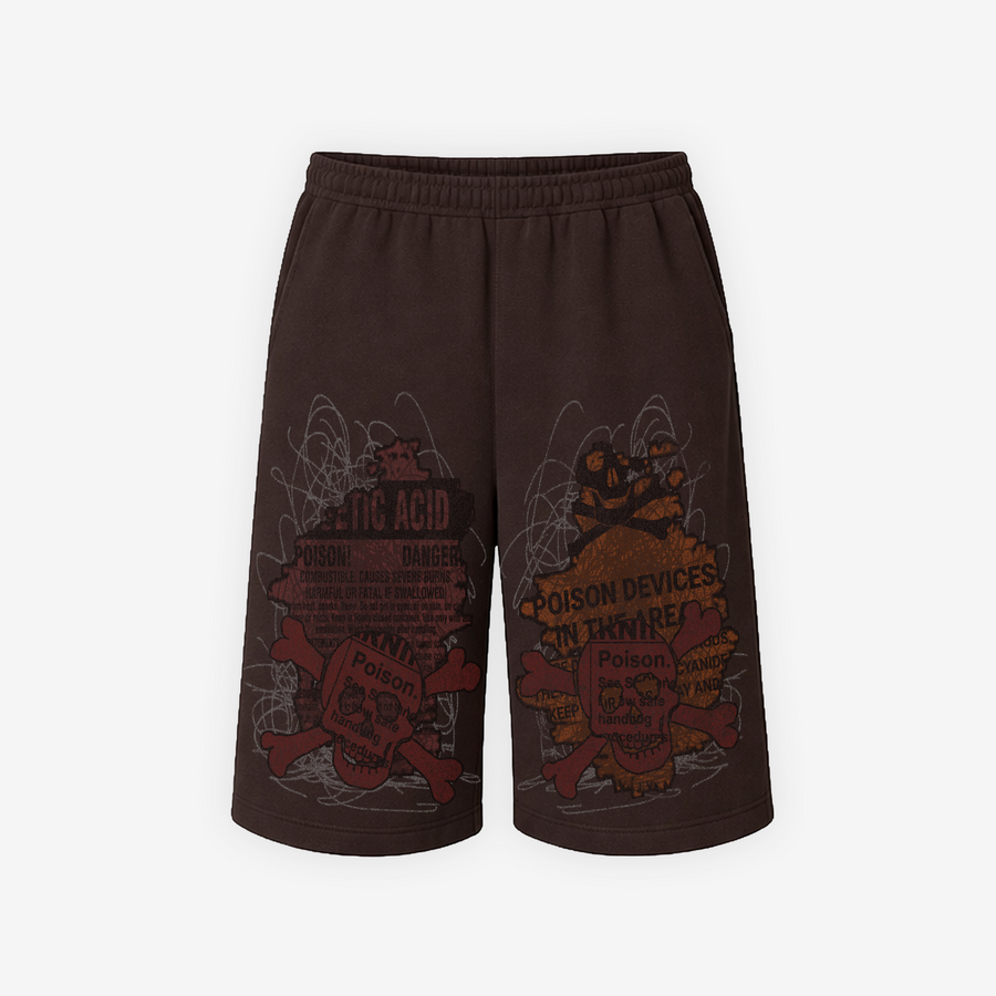 brown poison baggy shorts