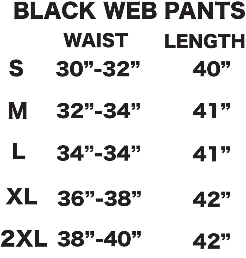 Black "Web" Pants