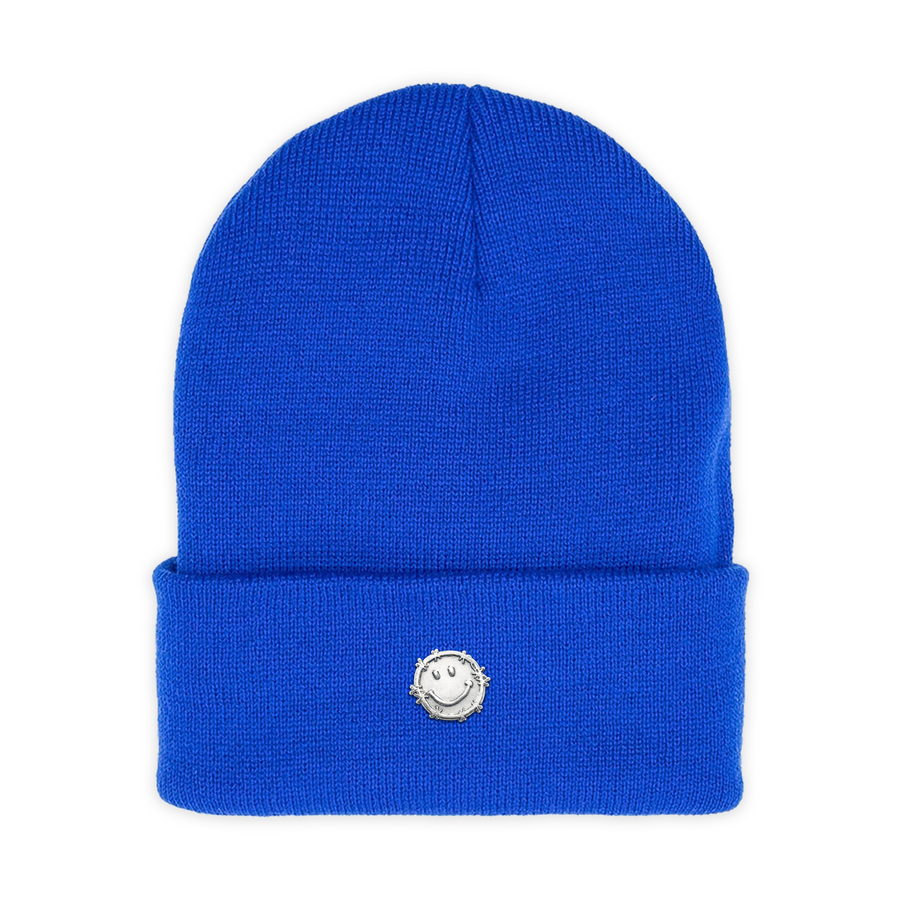 blue hardware beanie