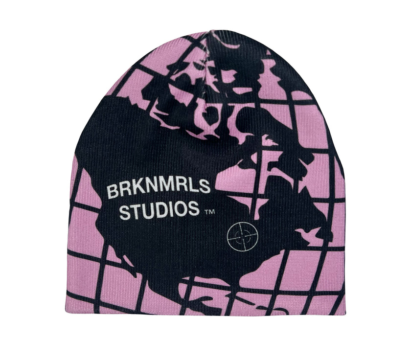 Pink "Globe" Beanie