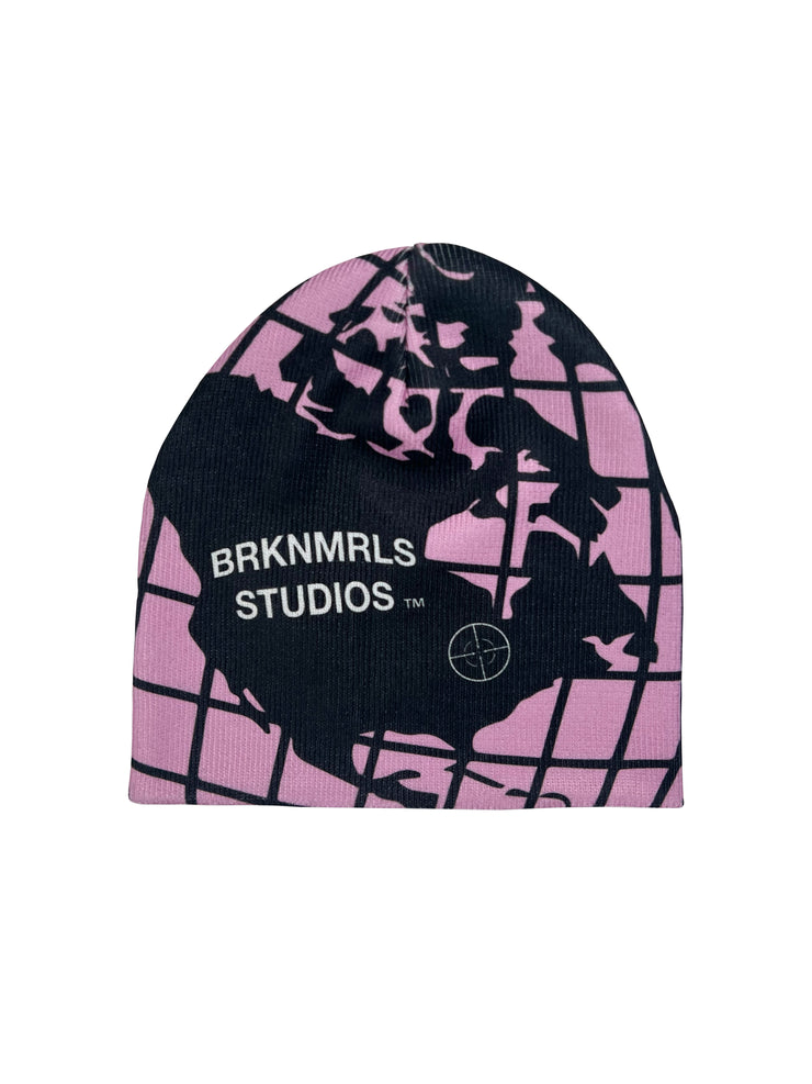 Pink "Globe" Beanie