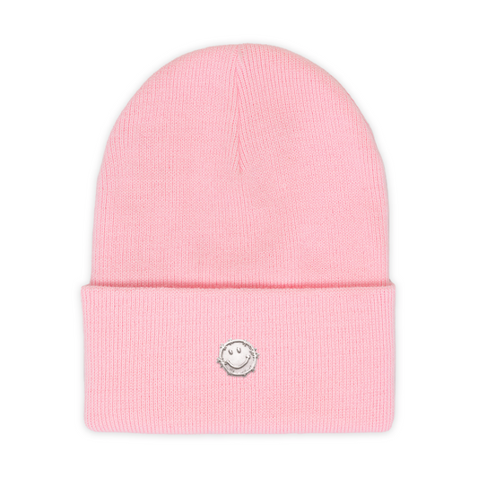 pink "hardware" beanie