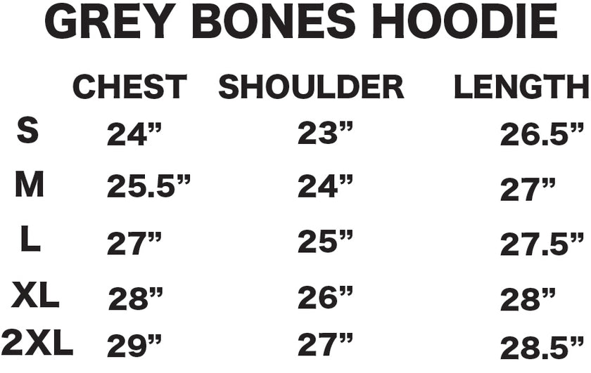 Grey "Bones" Hoodie