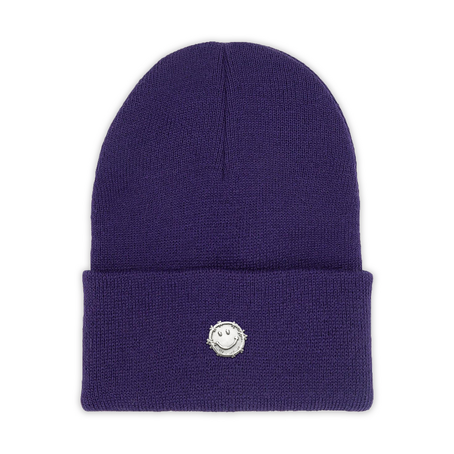 purple hardware beanie