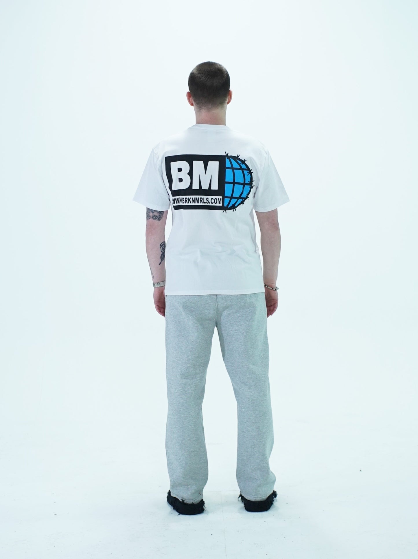 white "badge" tee