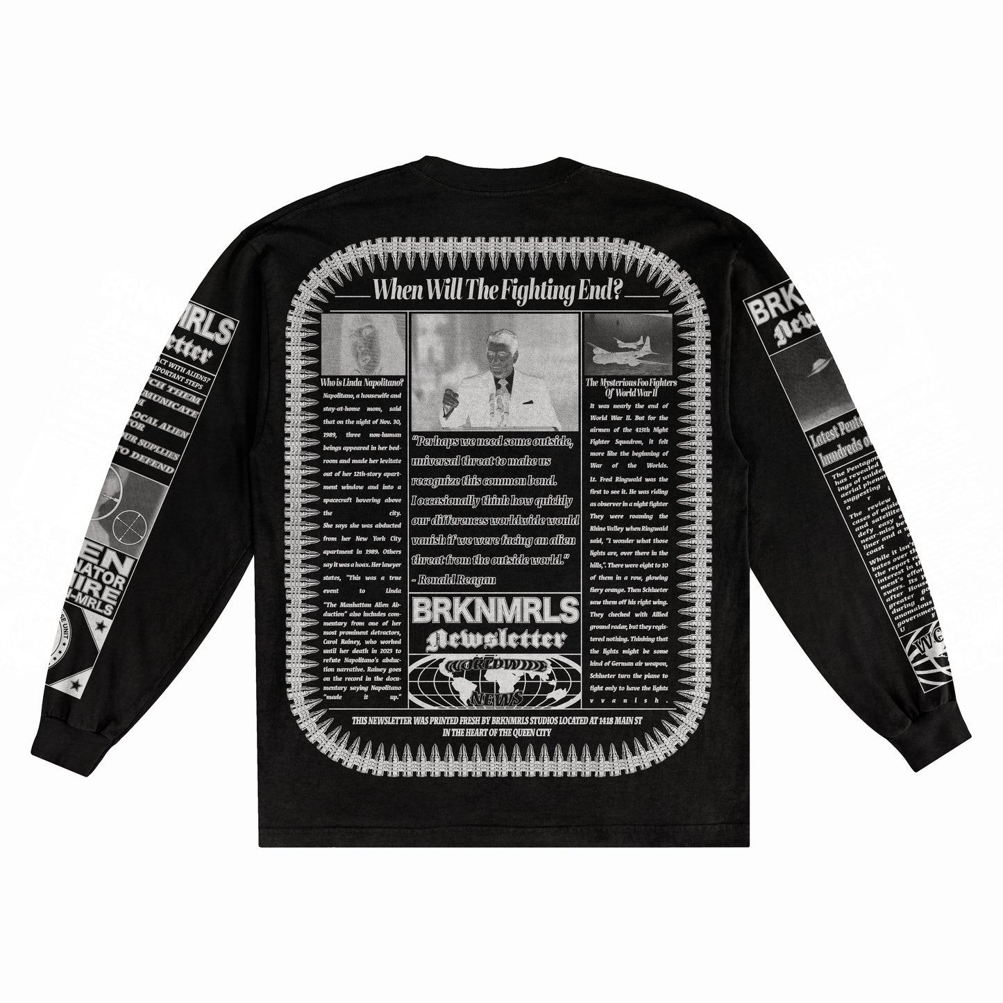 black "common enemy" longsleeve