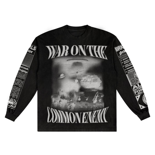 black "common enemy" longsleeve