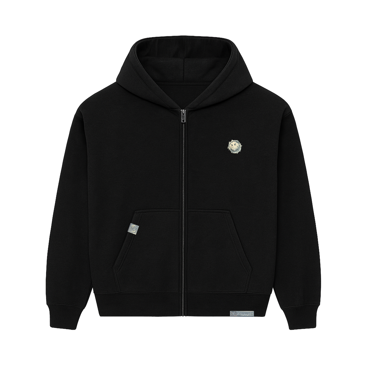 black "hardware" full zip