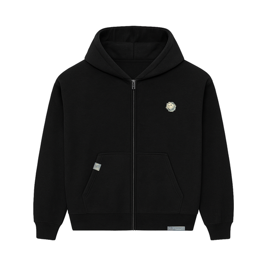 black "hardware" full zip