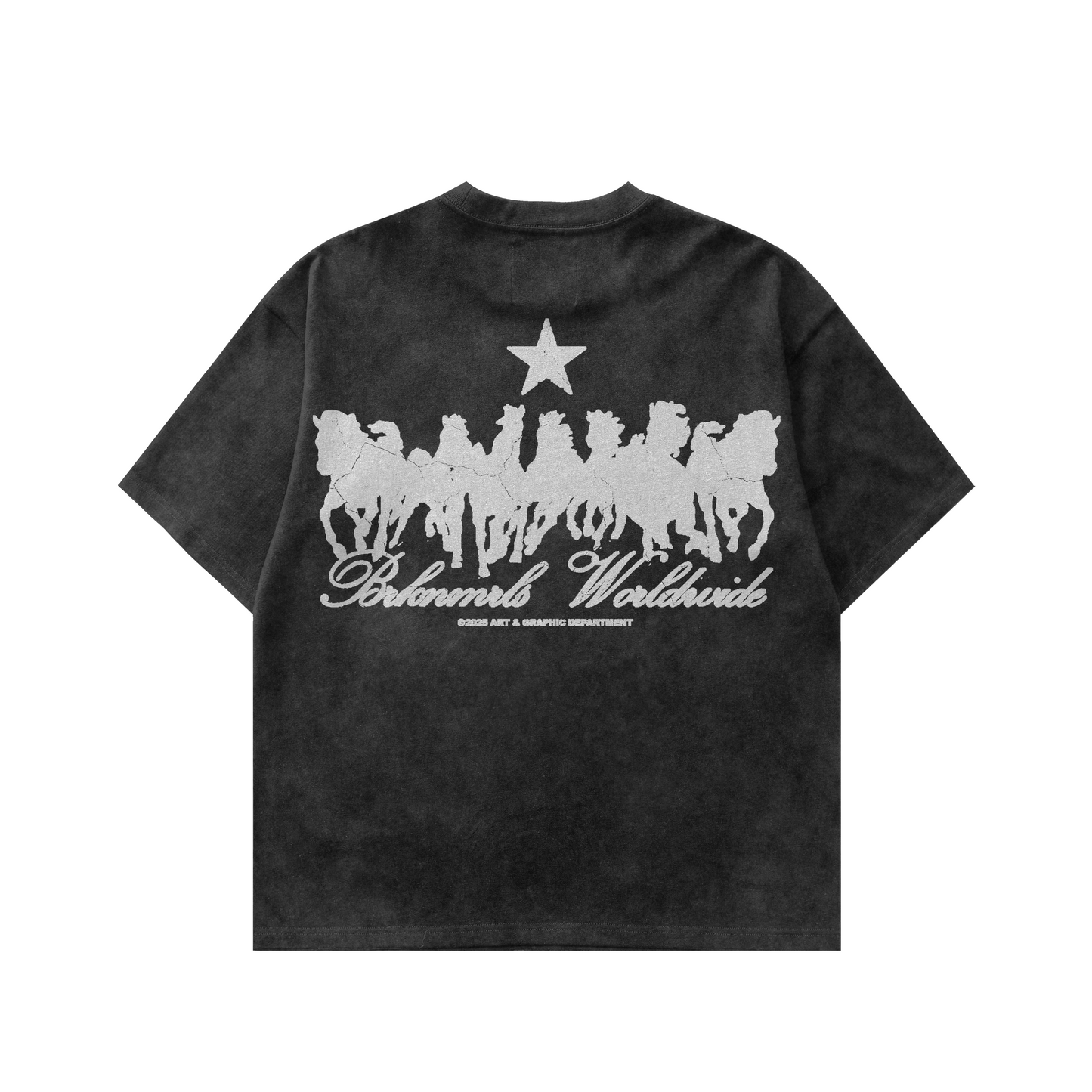 black "worldwide" tee