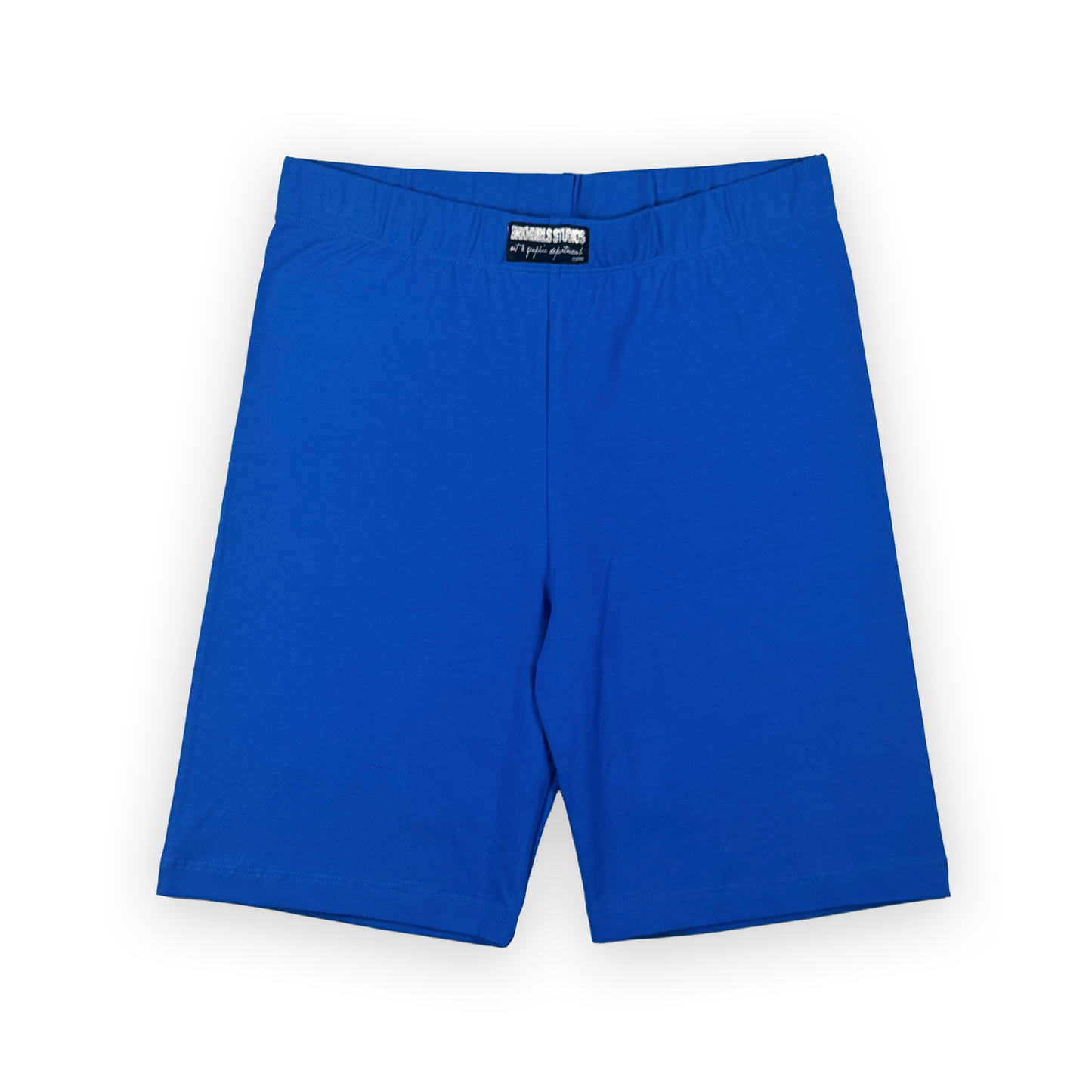 blue "biker" shorts