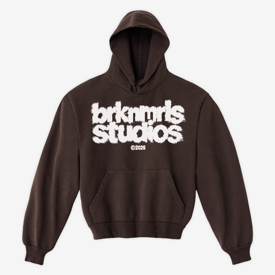 brown brknmrls studios hoodie