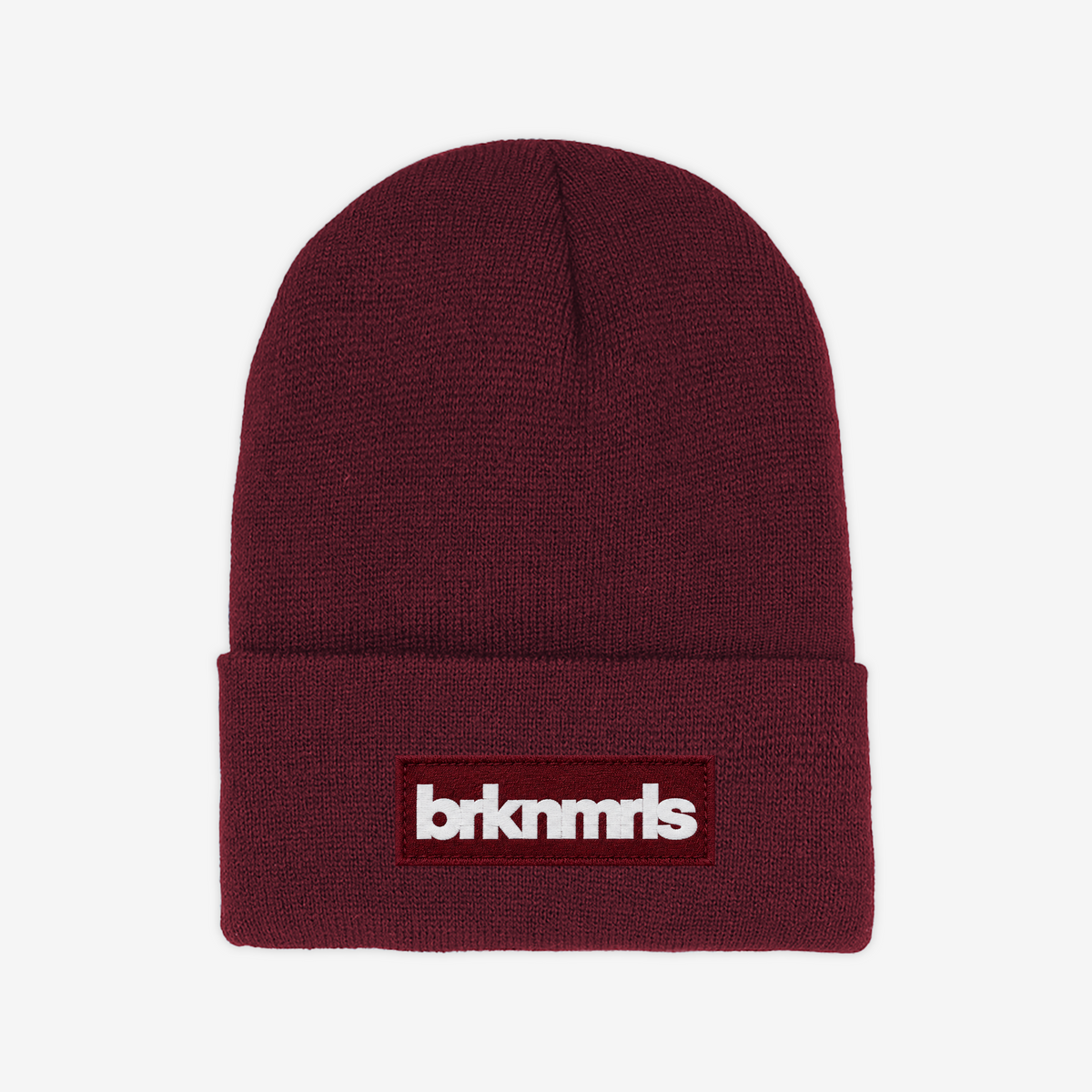 burgundy brknmrls beanie