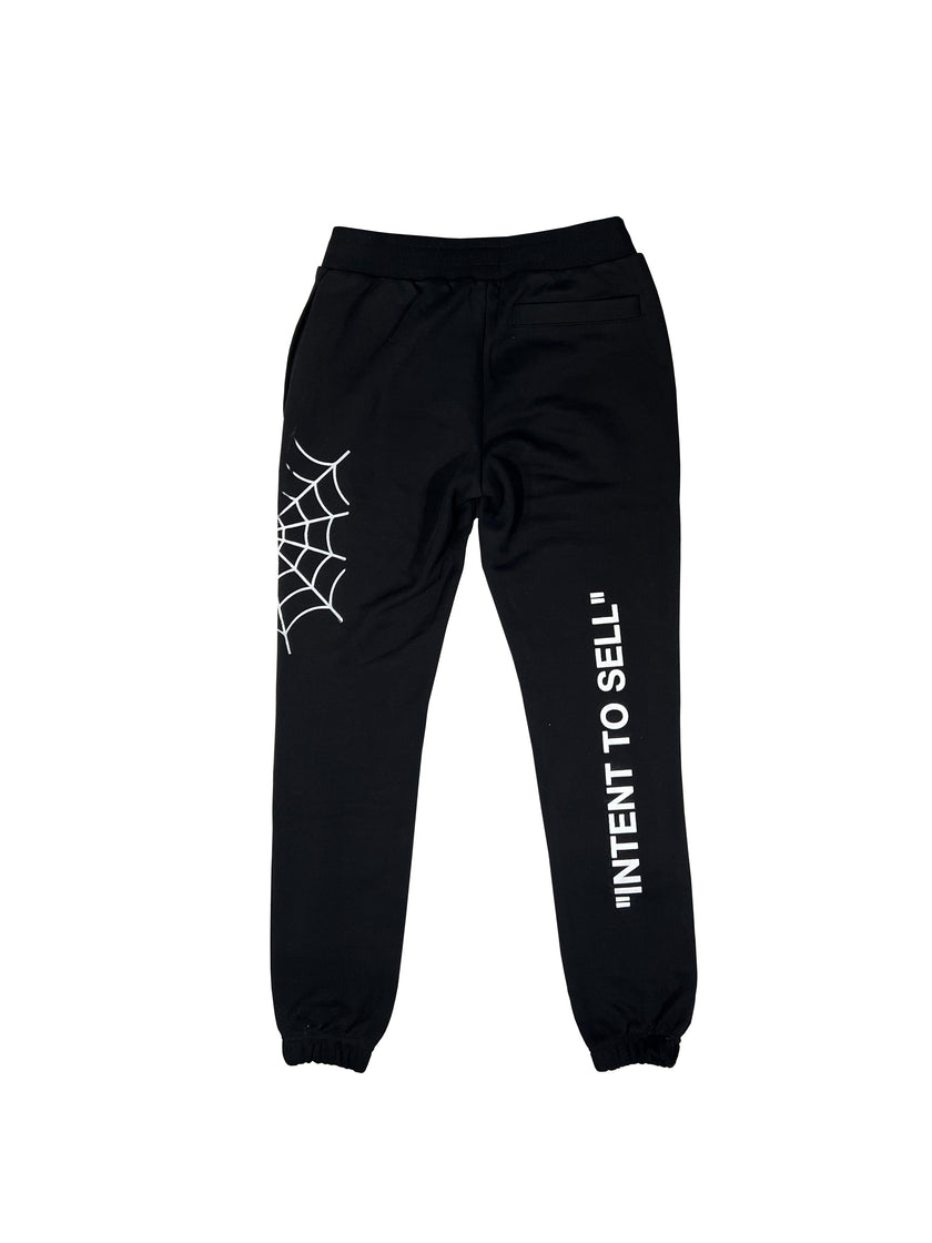 Black "Web" Pants