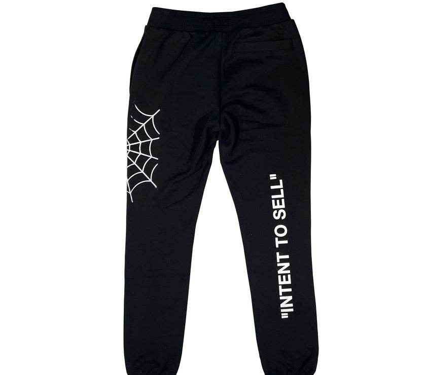 Black "Web" Pants