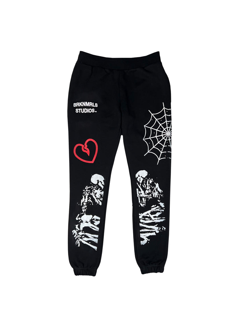 Black "Web" Pants