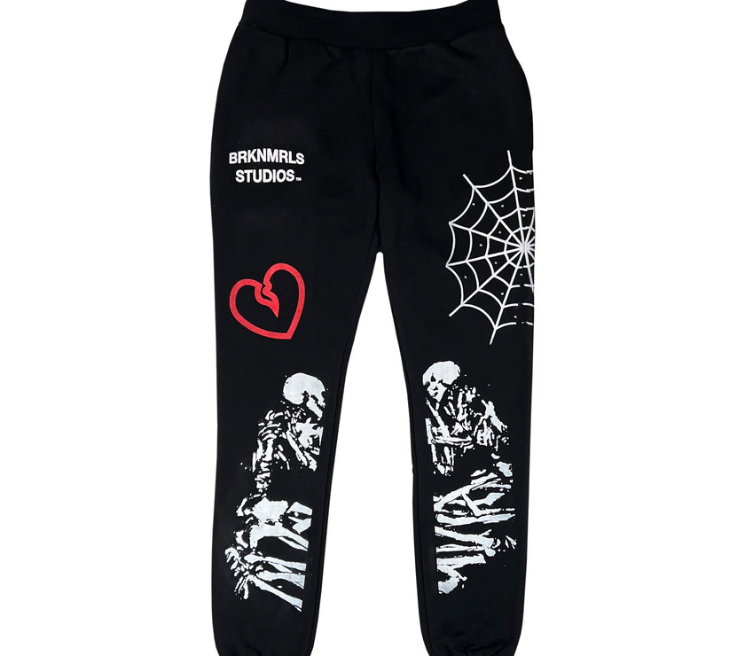 Black "Web" Pants