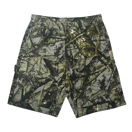 camo "double knee" carpenter shorts