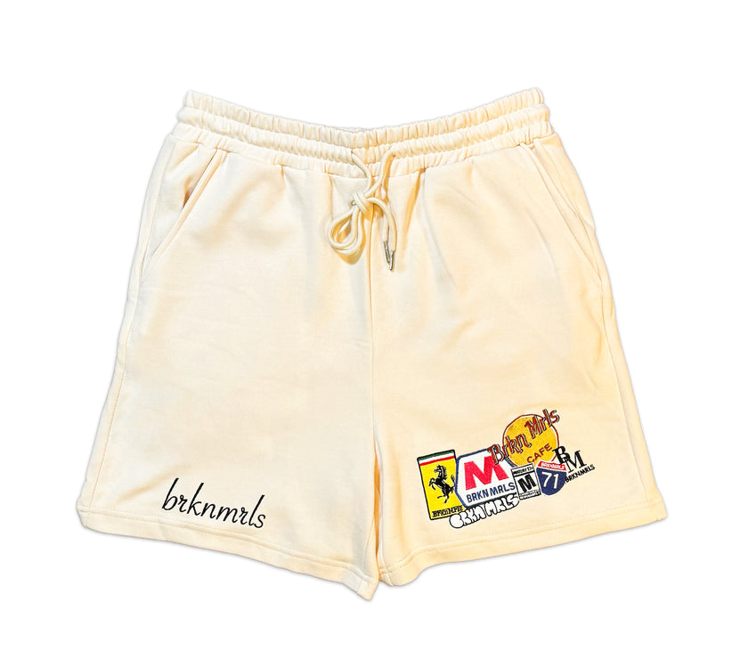 Cream "Patch" Shorts