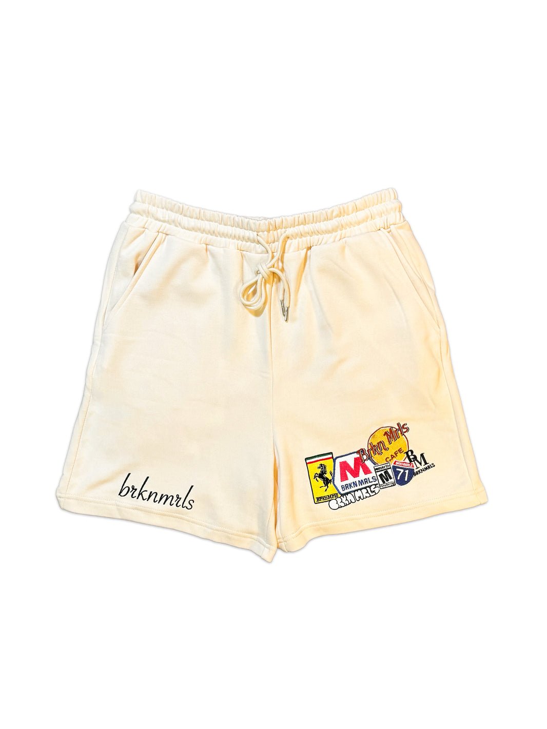 Cream "Patch" Shorts