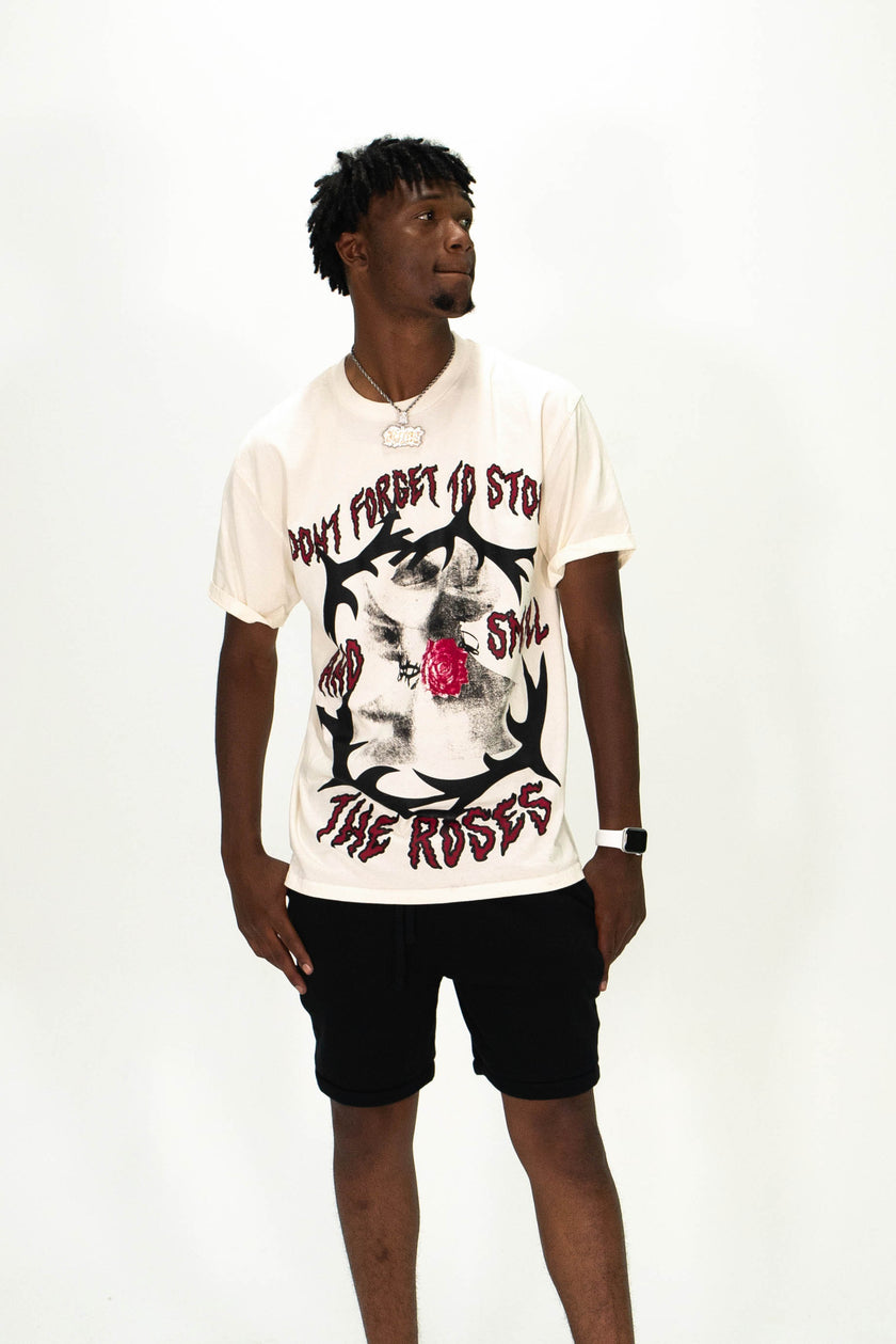 Cream "Rose" Tee