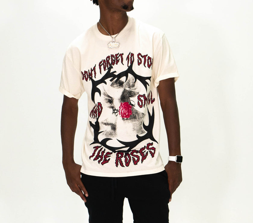 Cream "Rose" Tee