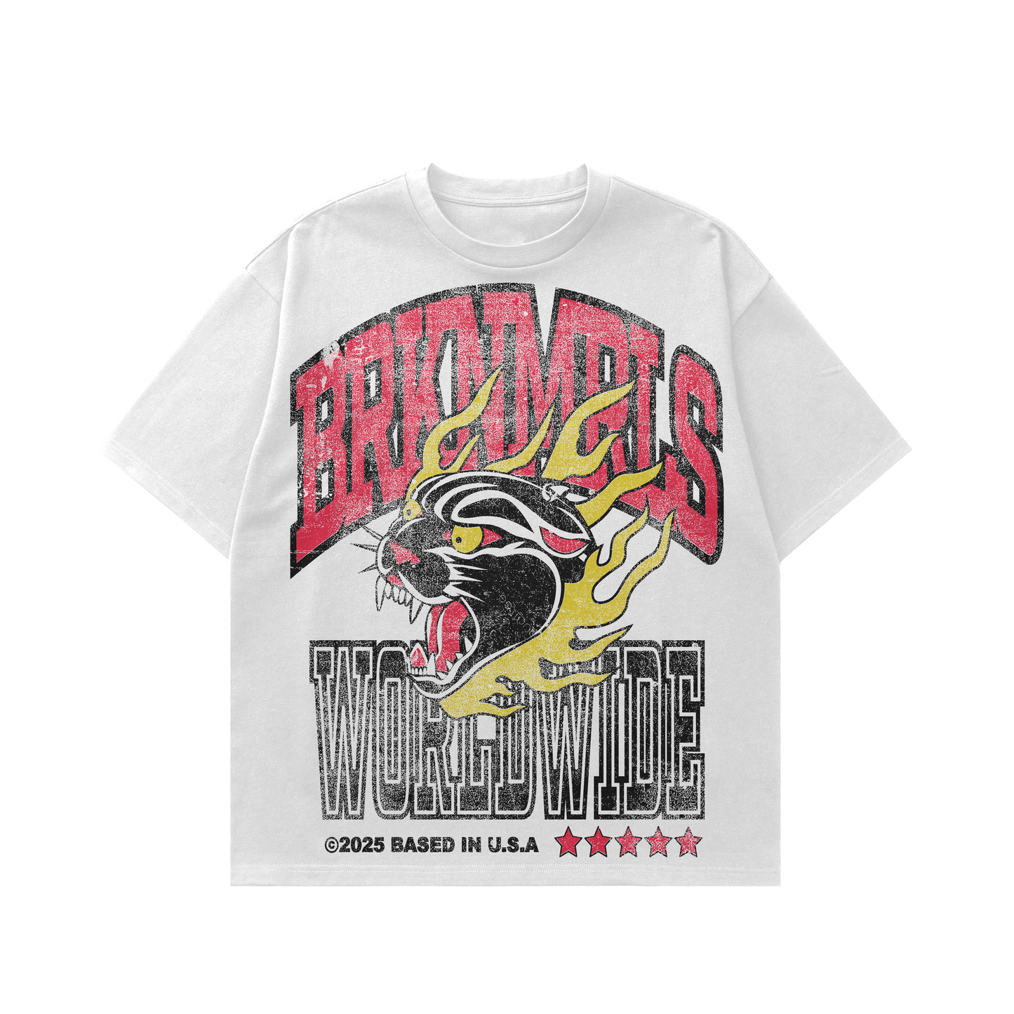 white "traditional" tee