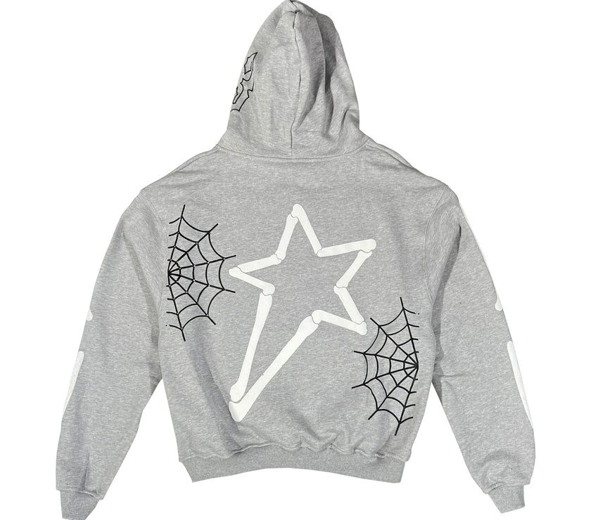 Grey "Bones" Hoodie