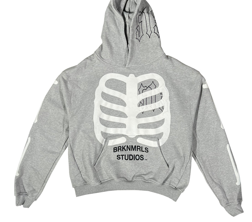 Grey "Bones" Hoodie