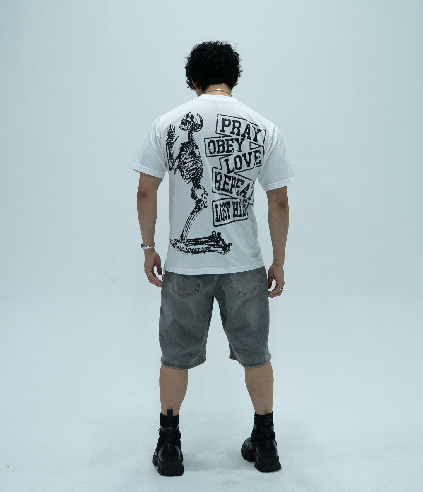 white "lost hills" tee