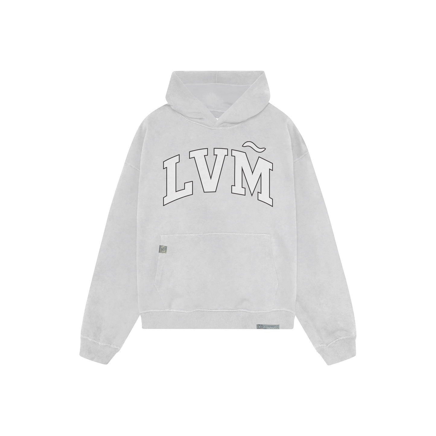 grey "lvm" hoodie