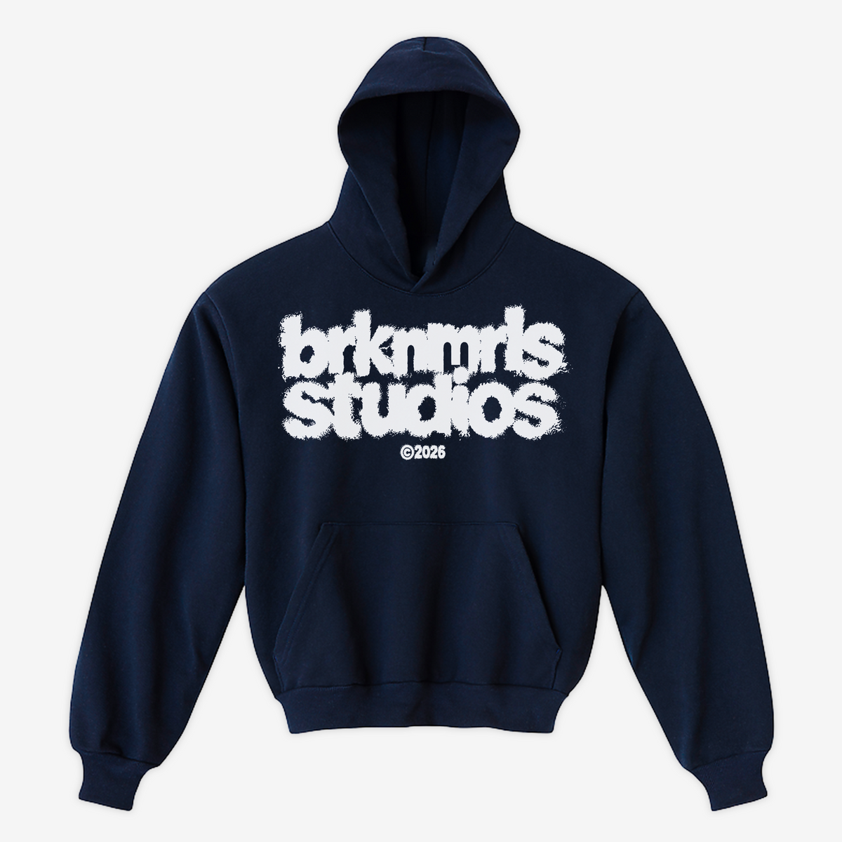 navy brknmrls studios hoodie