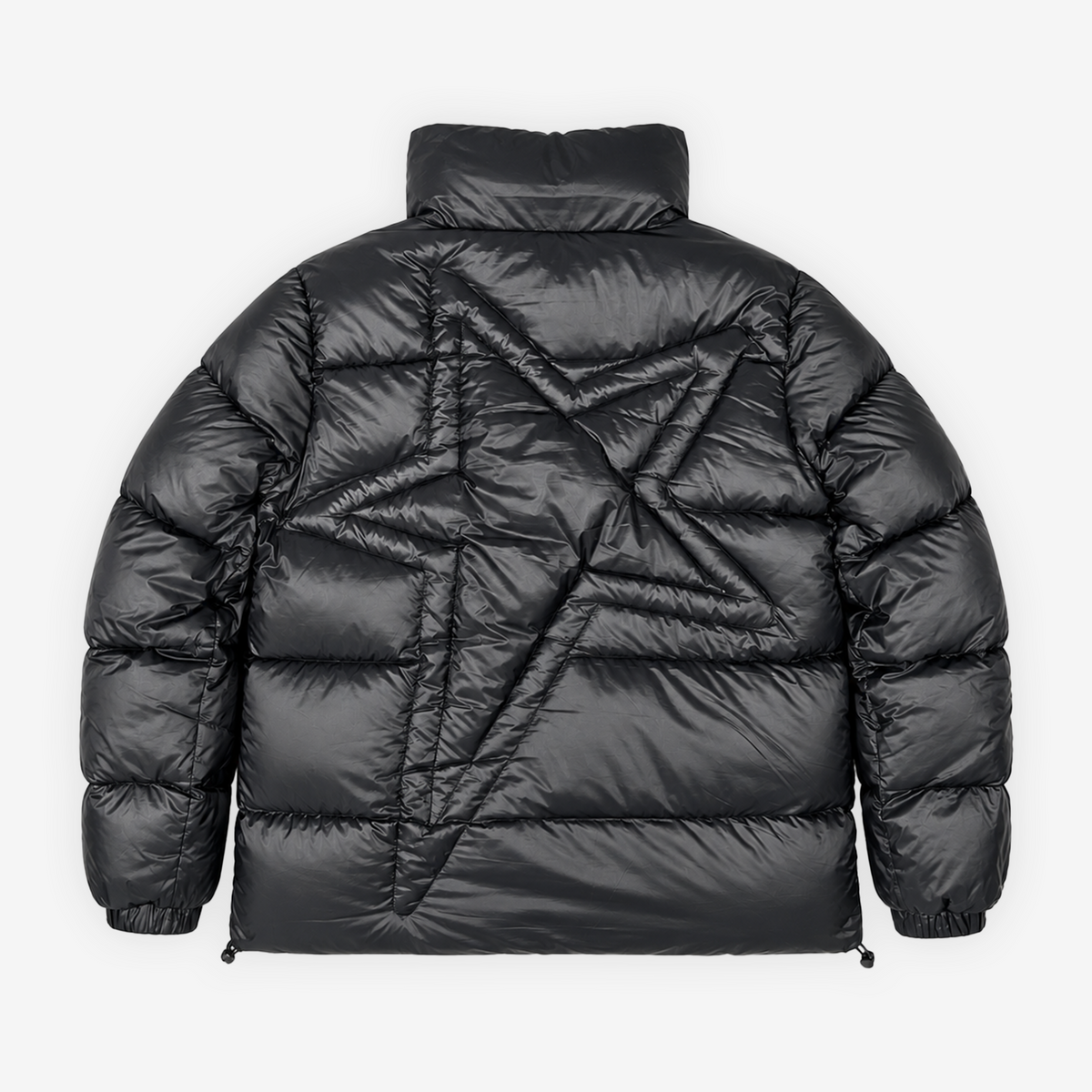 black "quilted" bubble jacket
