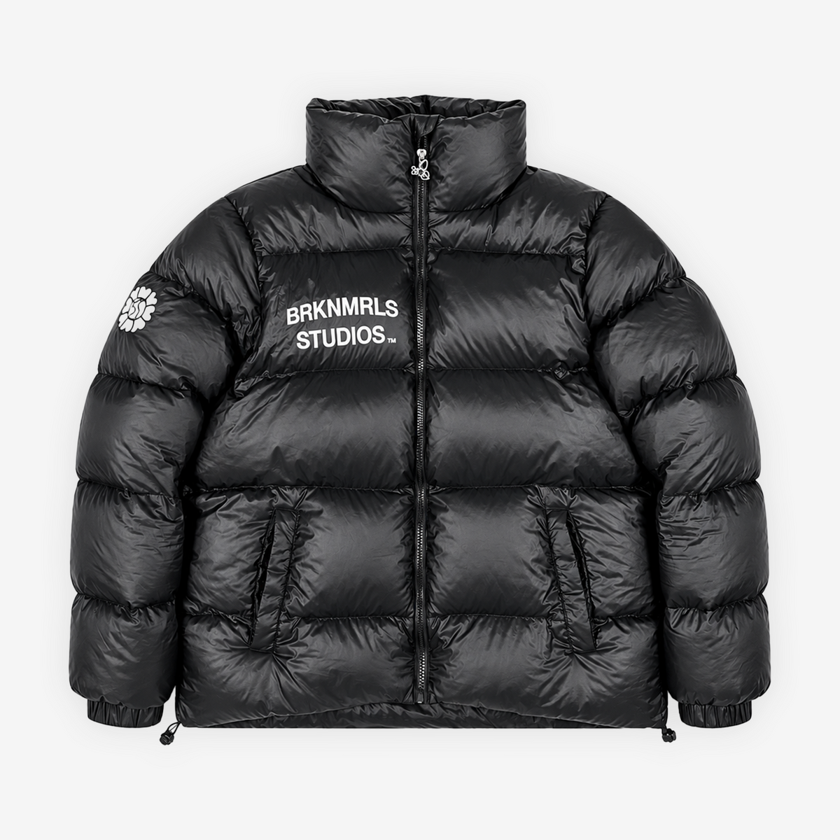 black "quilted" bubble jacket