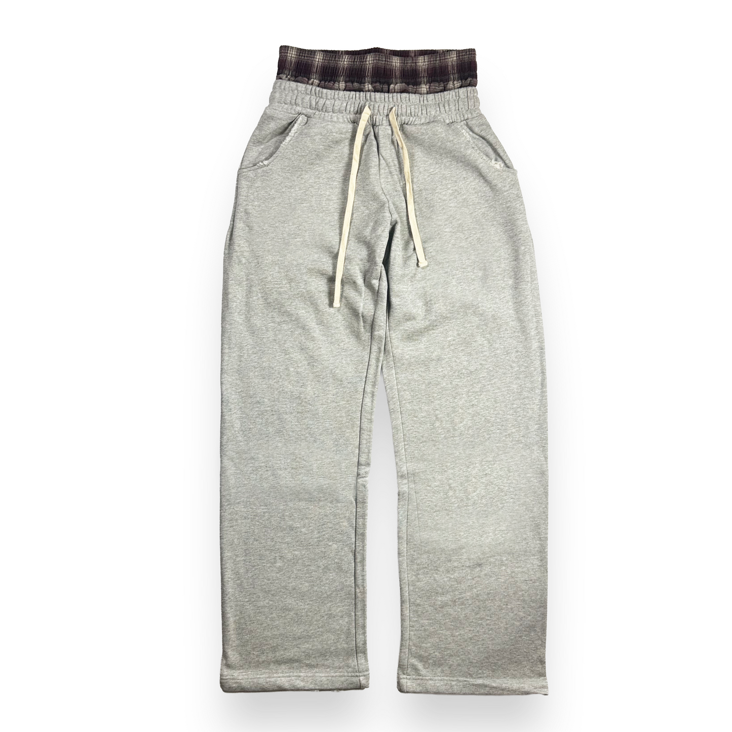 grey "sag" sweatpants