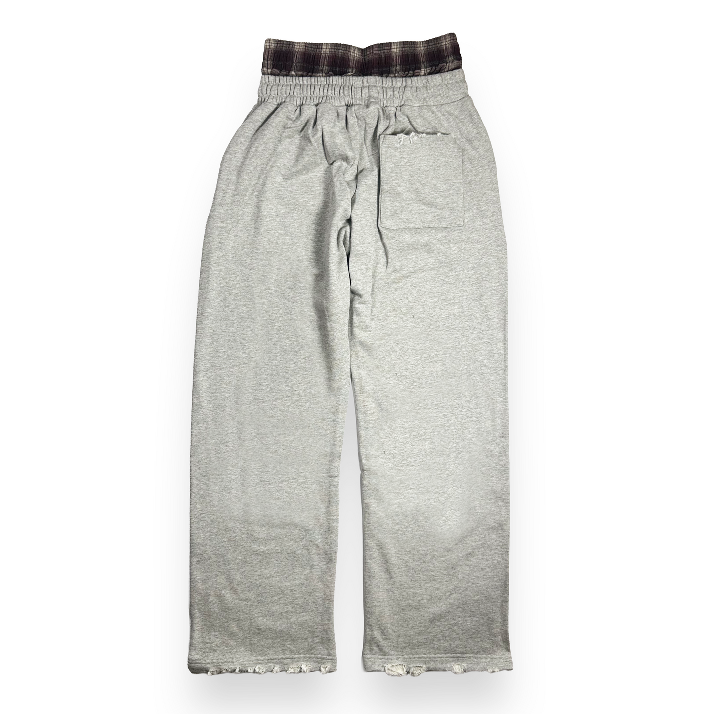 grey "sag" sweatpants