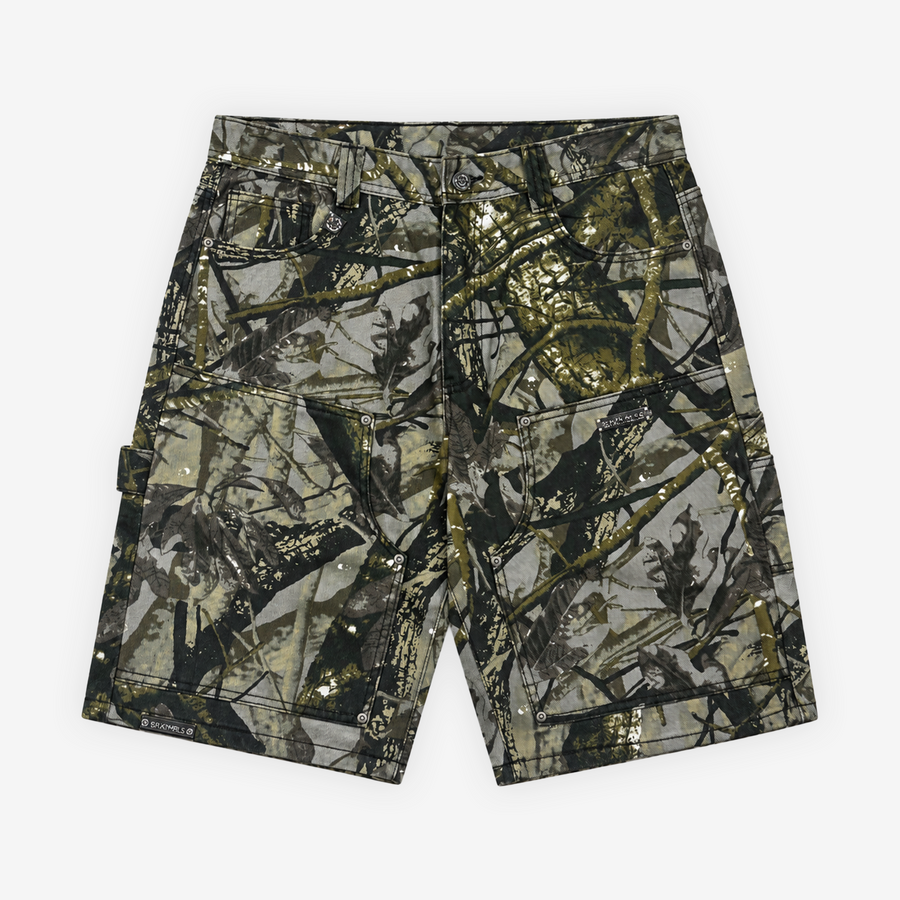camo double knee carpenter shorts