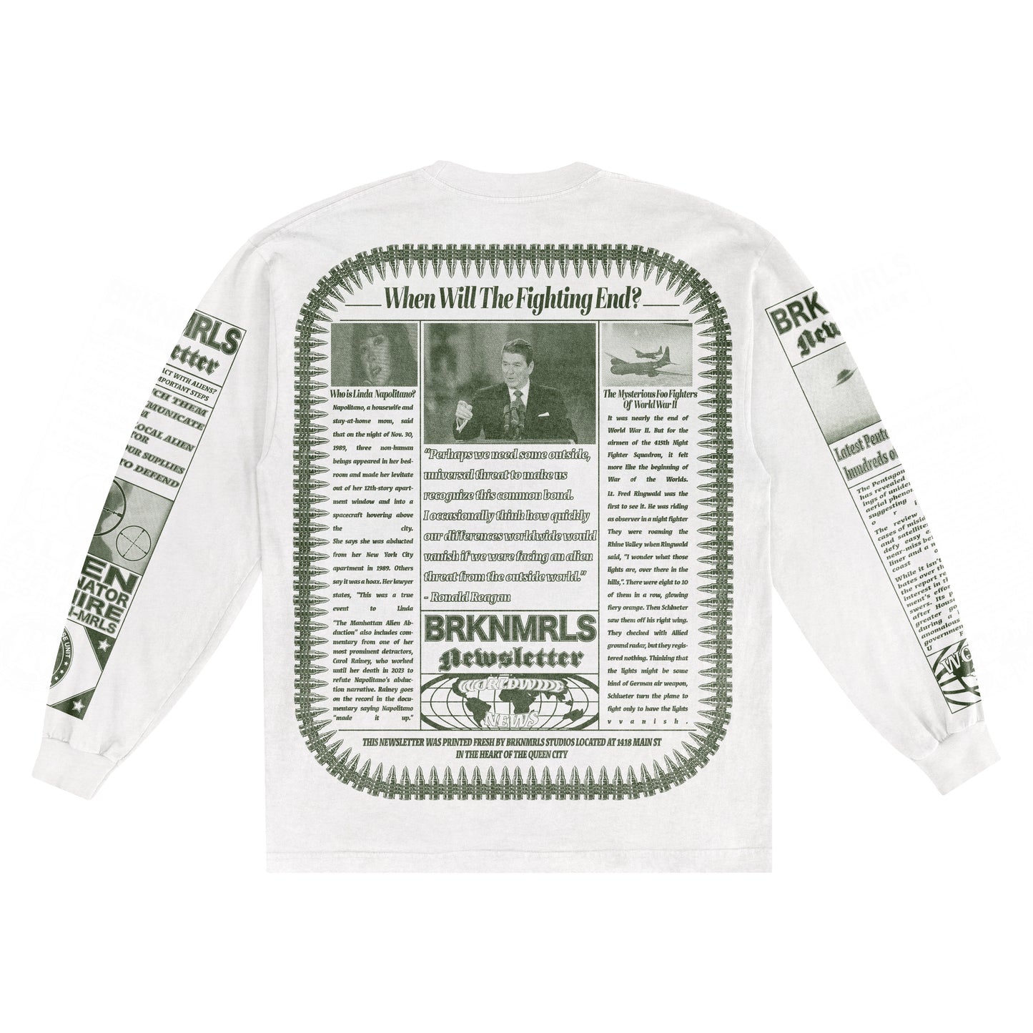 white "common enemy" longsleeve