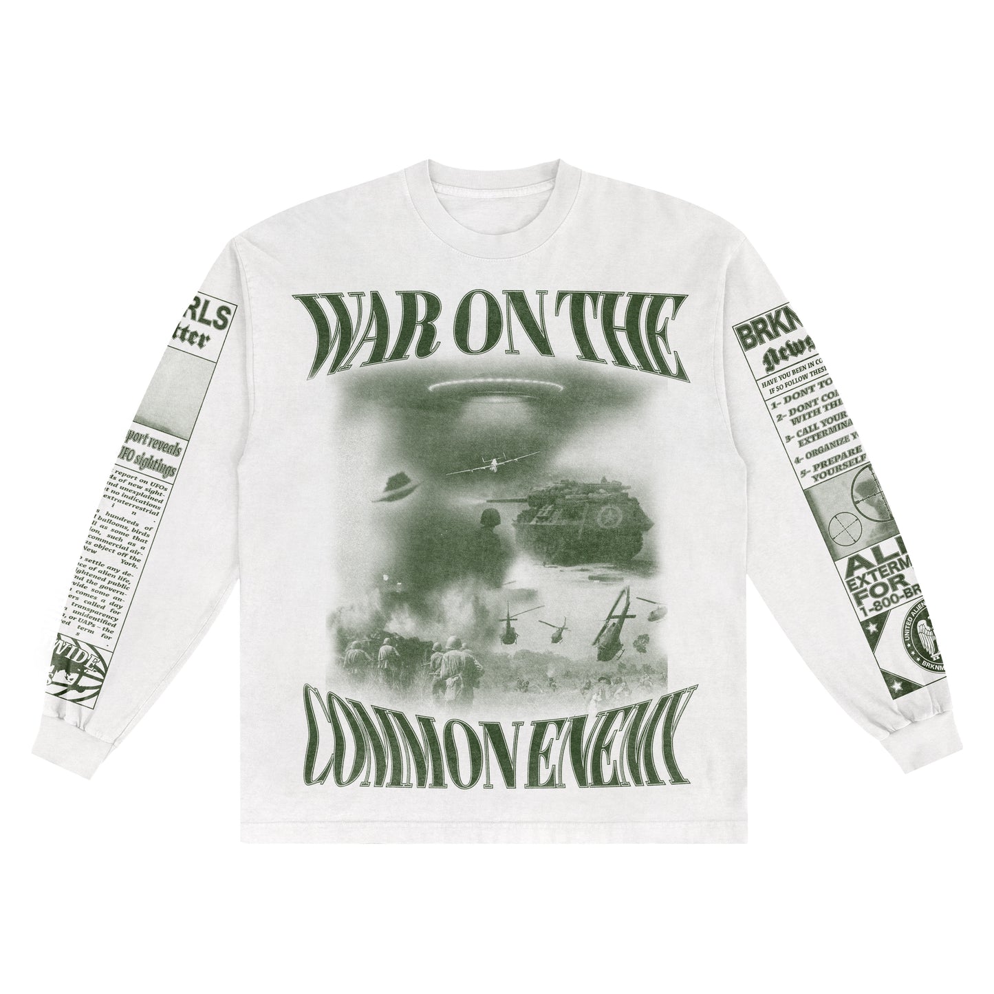 white "common enemy" longsleeve