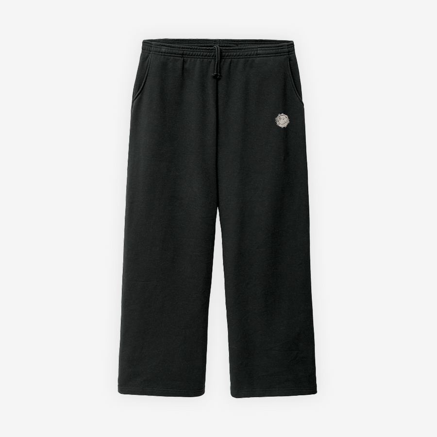 black hardware sweatpants