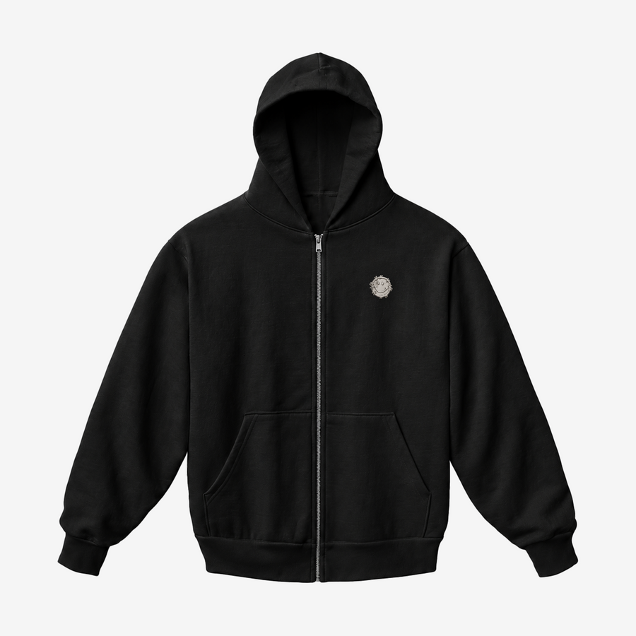 black hardware full zip