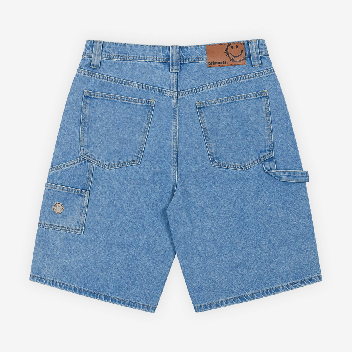 blue "double knee" carpenter shorts
